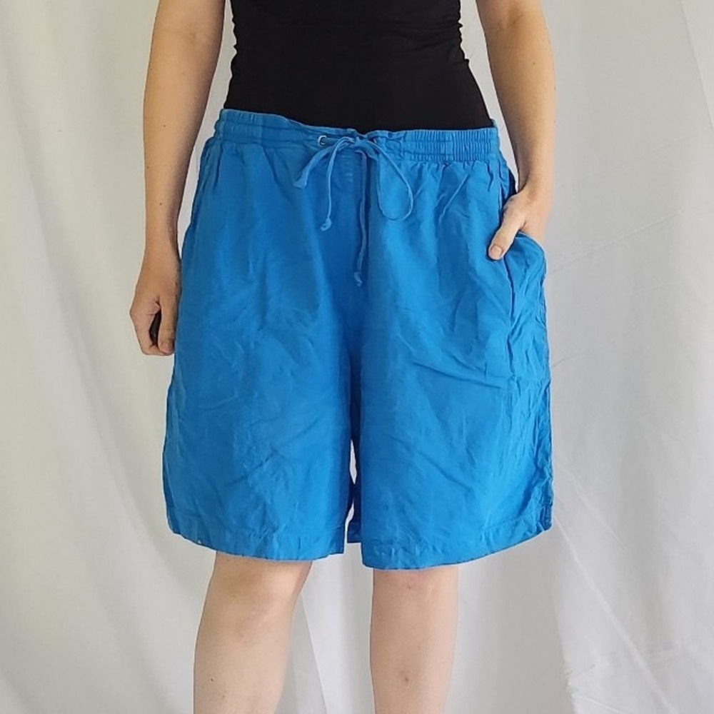 90s/Y2K Blue Cotton Pull On Shorts